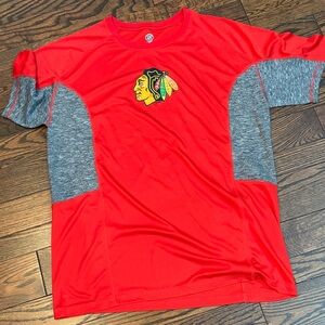 NHL Red and Gray Short Sleeve Tee